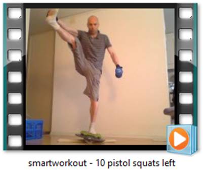 smartworkout - 10 pistol squats left