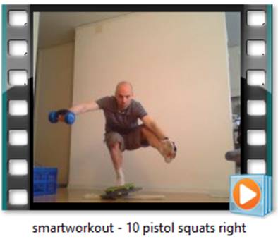 smartworkout - 10 pistol squats right