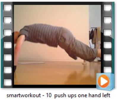 smartworkout - 10 push ups one hand left