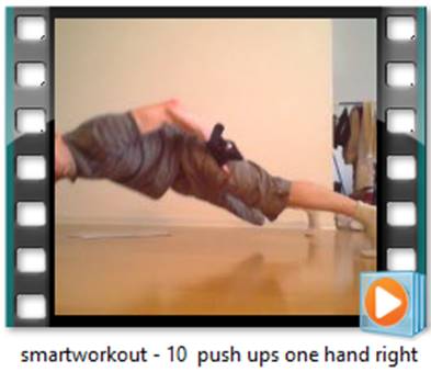 smartworkout - 10 push ups one hand right