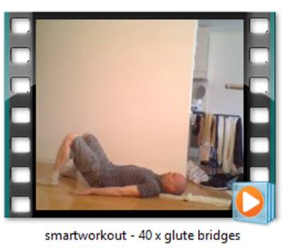 smartworkout - 40 x glute bridges