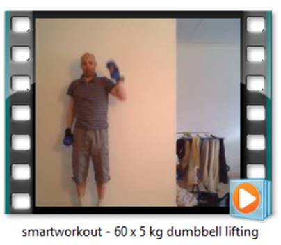 smartworkout - 60 x 5 kg dumbbell lifting