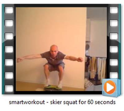 smartworkout - skier squat for 60 seconds